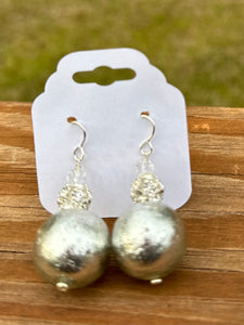 Silver Wood Earrings