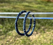 Denim Hoop Earrings