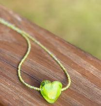 Handblown Glass Heart Necklaces